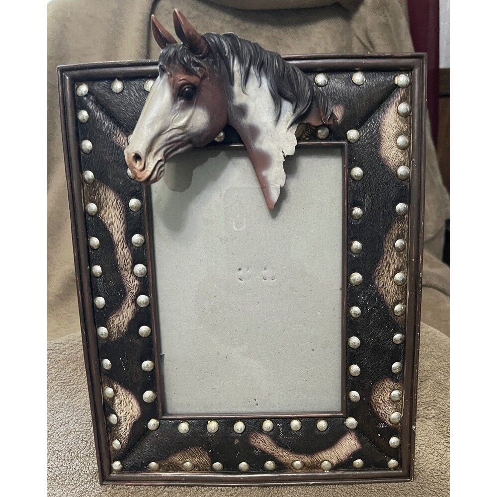 Western Rustic or Equestrian themed 5x7" Picture Frame horse